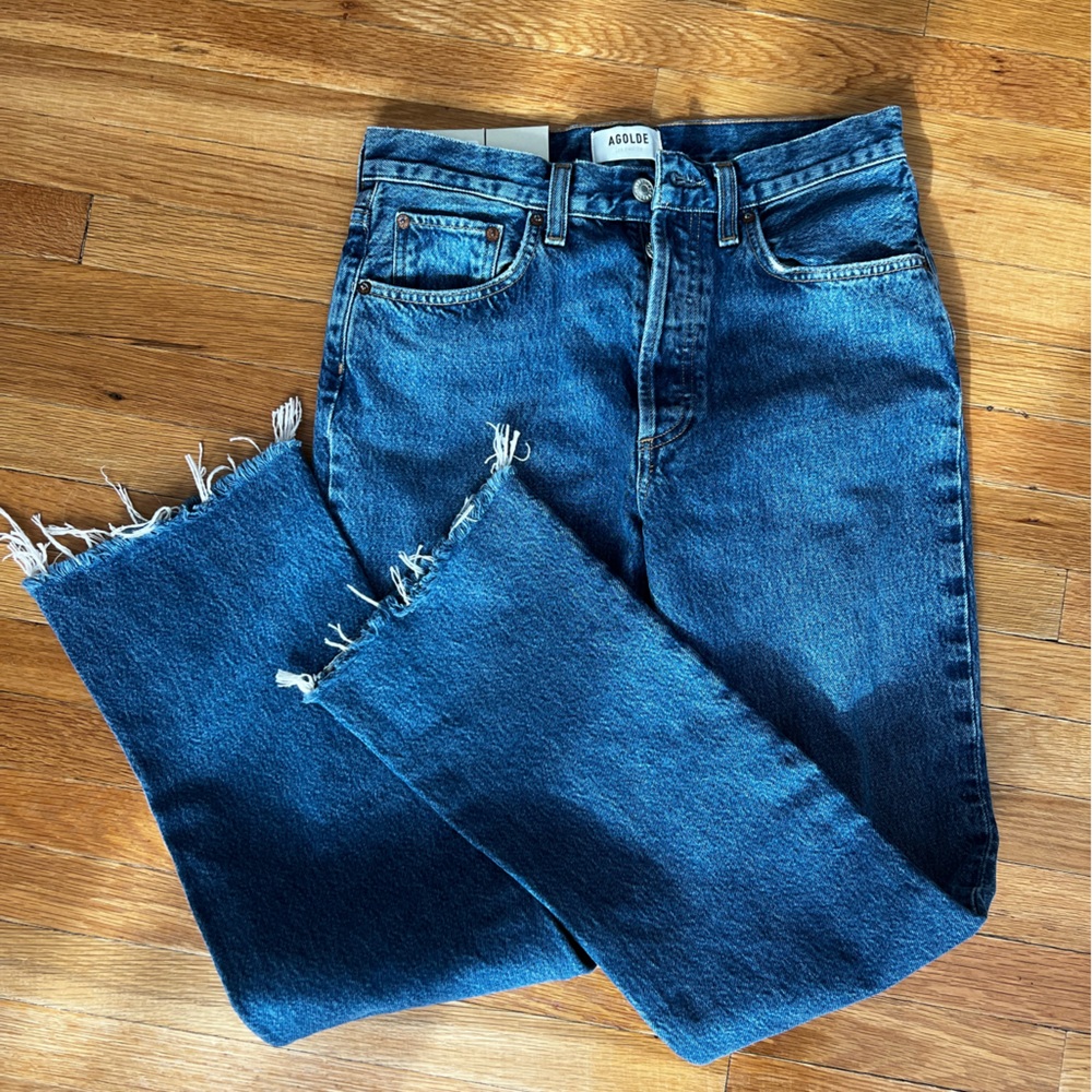 Size 25 relaxed bootcut mid rise AGolde jeans